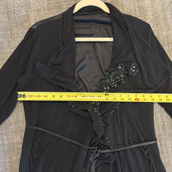 Black front drape cardigan, M/L - Picture 8 of 9
